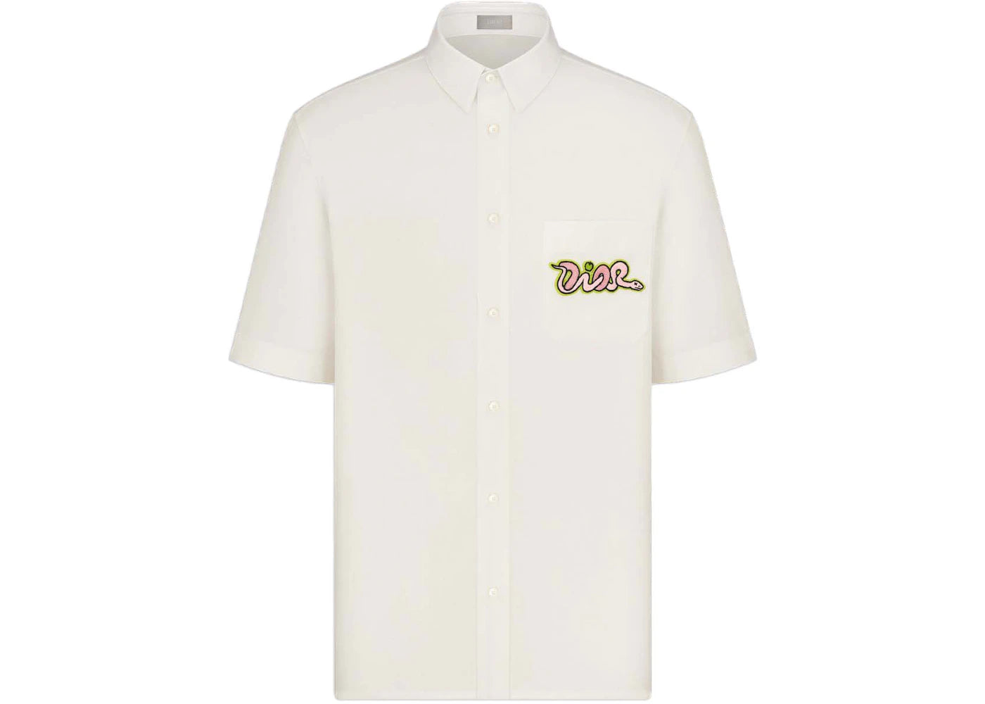 Dior x KAWS Short-Sleeved Shirt Off-White Cotton Twill