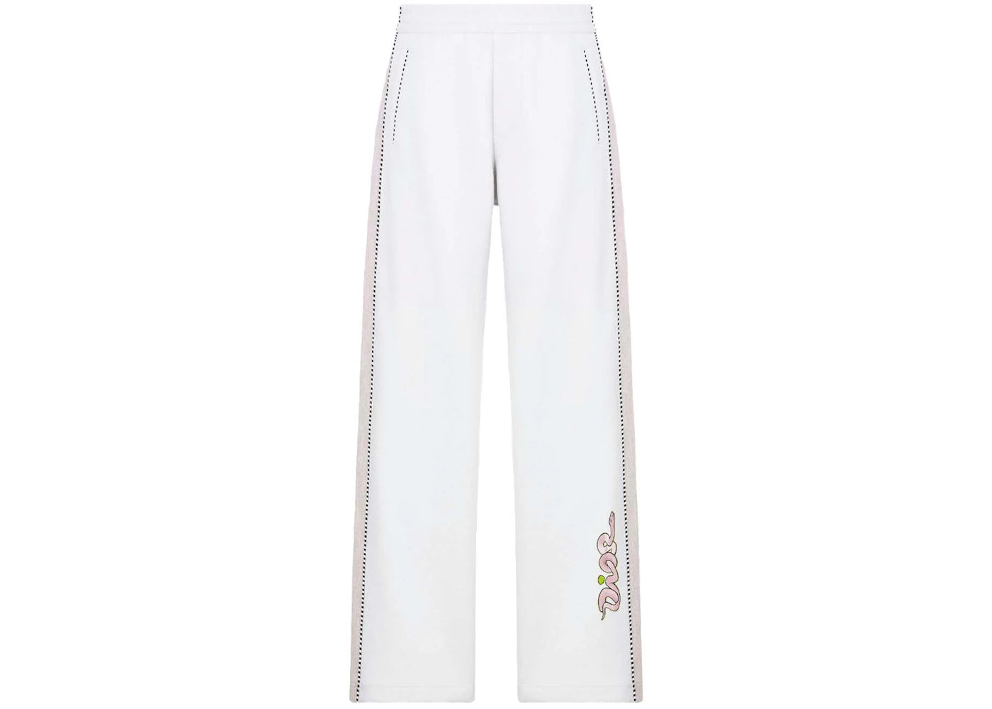 Dior x KAWS Track Pants White Virgin Wool Jersey
