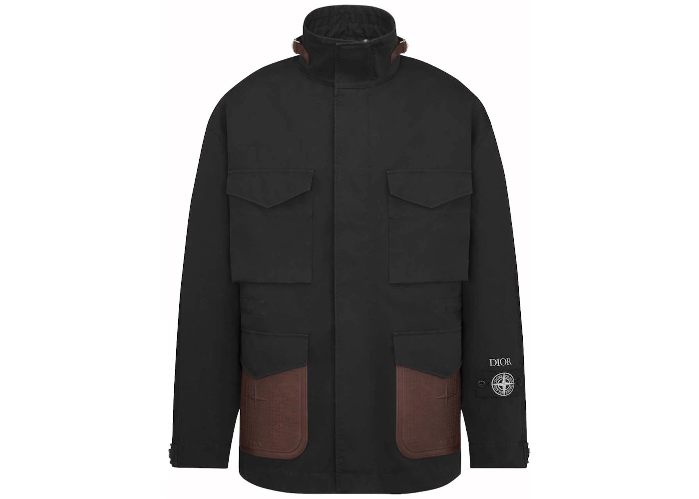 Dior x Stone Island Cotton-Blend Satin Jacket Black