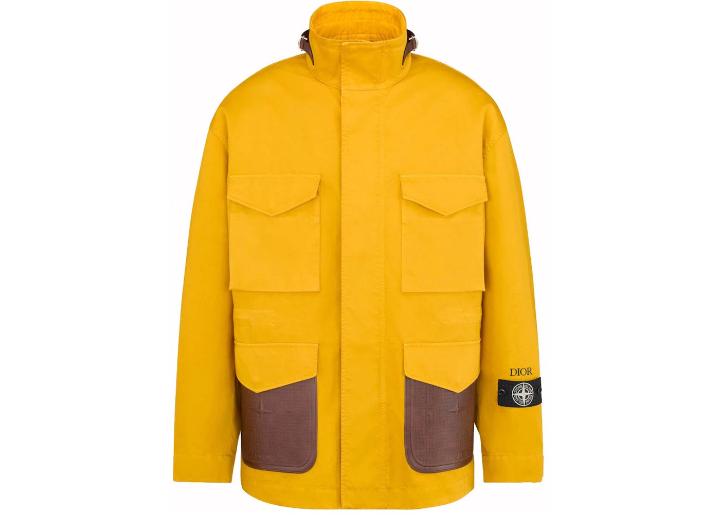 Dior x Stone Island Cotton-Blend Satin Jacket Yellow