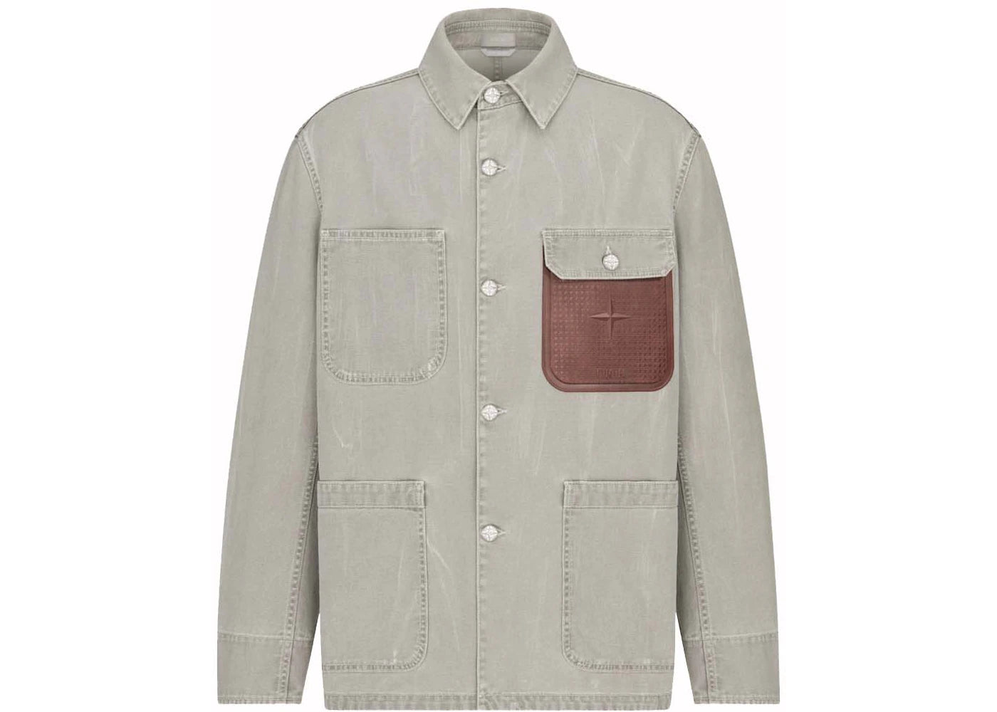 Dior x Stone Island Cotton Canvas Jacket Gray