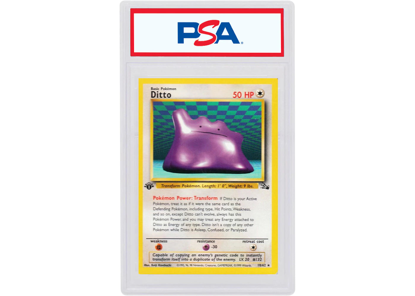 Ditto 1999 Pokemon TCG Fossil 1st Edition #18 (PSA or BGS Graded)