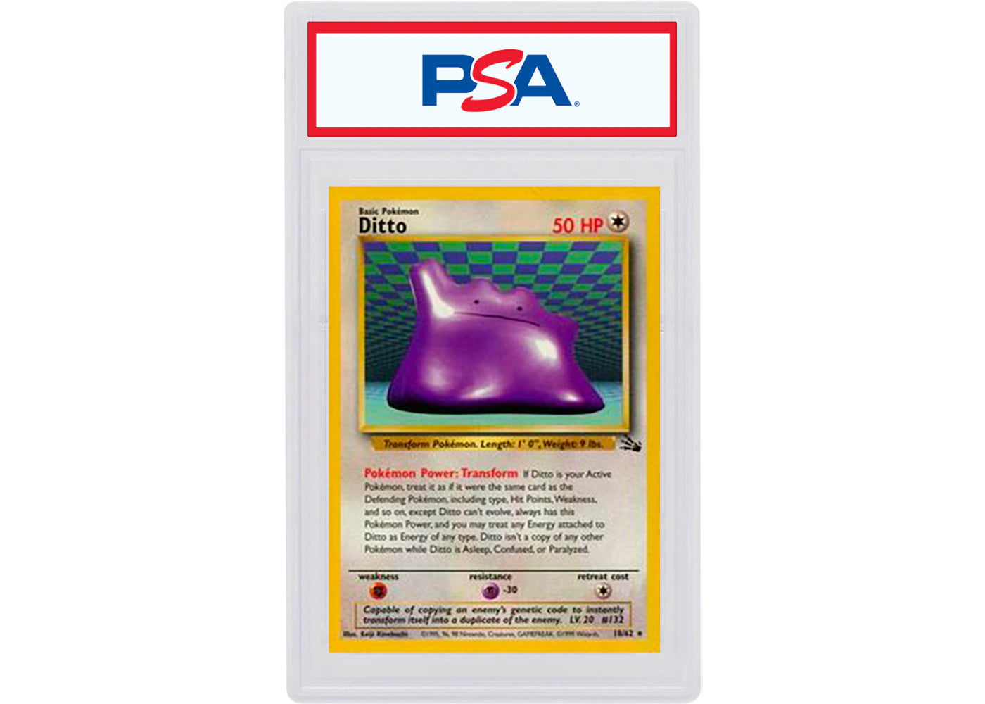 Ditto-Holo 1999 Pokemon TCG Fossil #3/62 (PSA or BGS Graded)