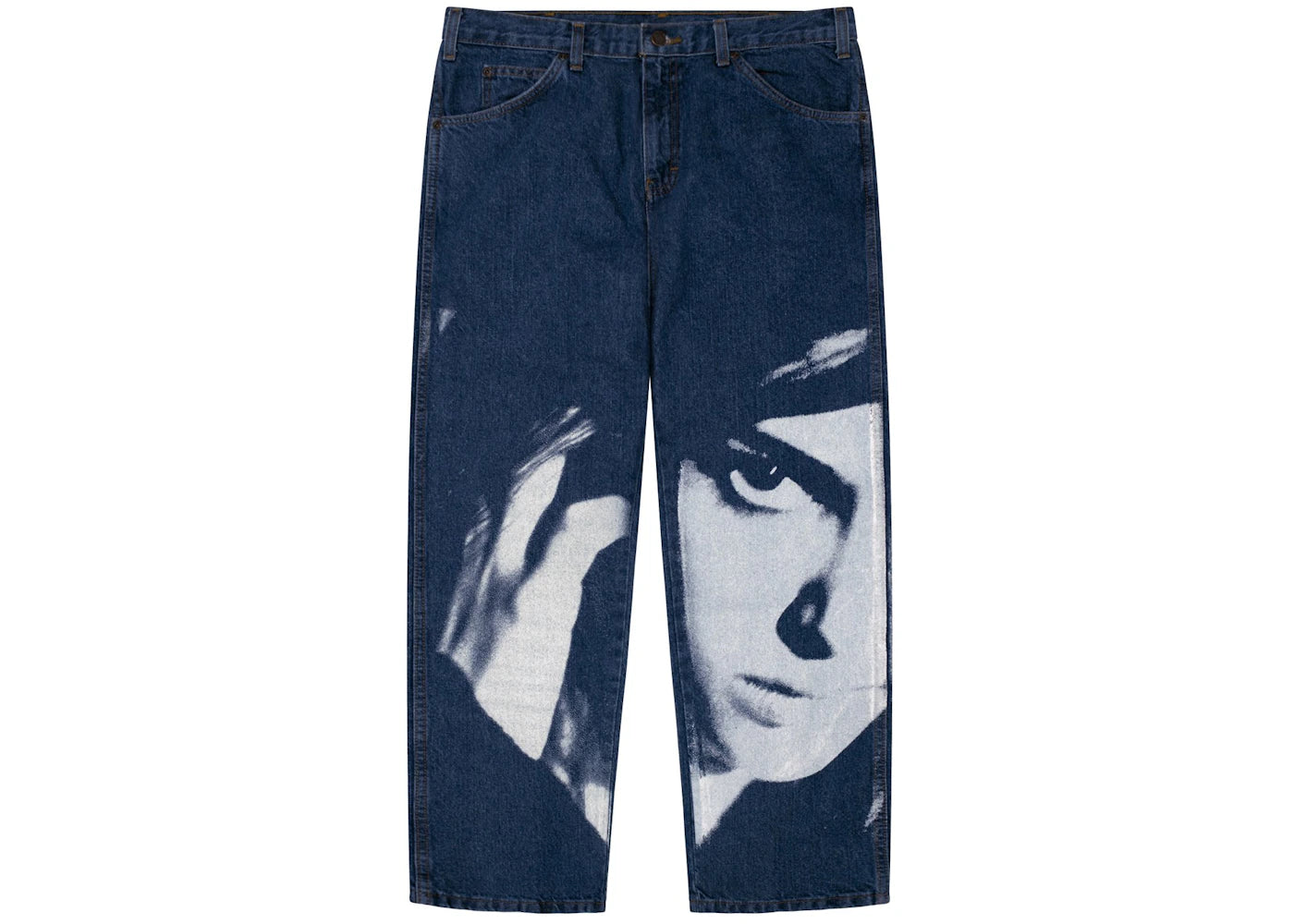 Divinities Stone Washed Overprint Jean Indigo