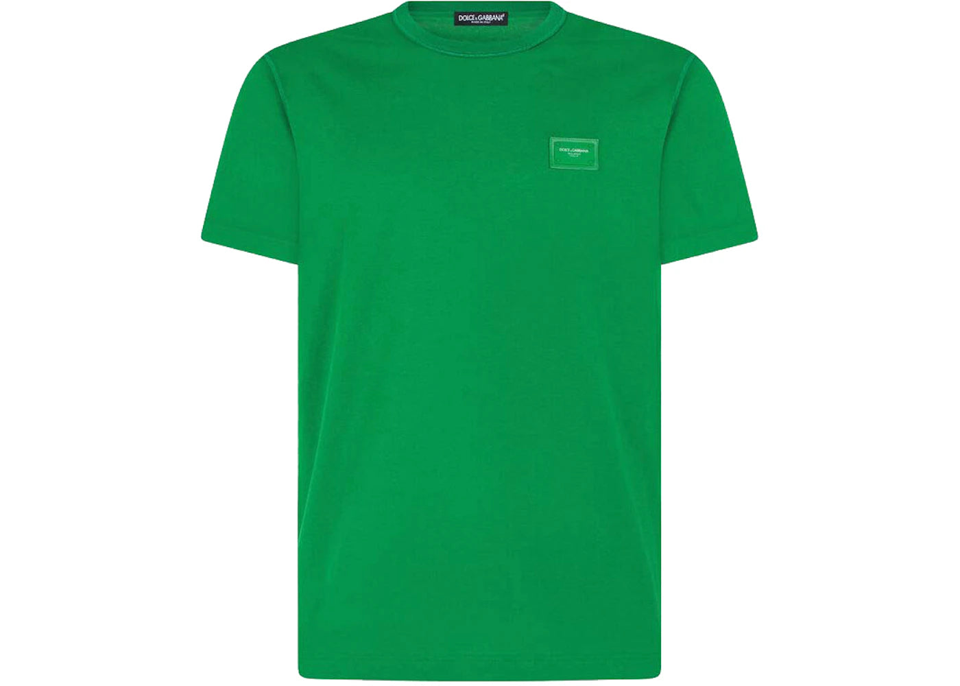 Dolce & Gabbana Cotton Logoed Plaque T-shirt Green