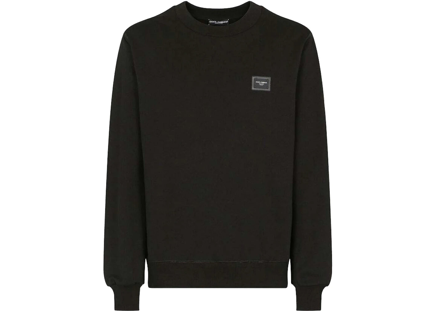 Dolce & Gabbana Jersey Branded Plate Sweatshirt Black