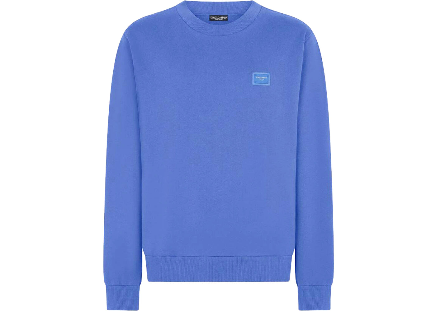Dolce & Gabbana Jersey Branded Plate Sweatshirt Blue