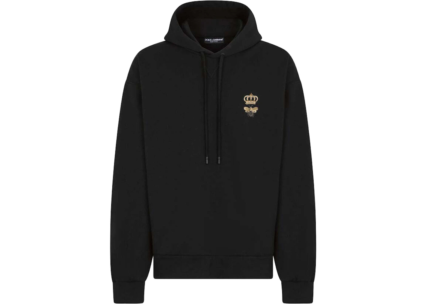 Dolce & Gabbana Jersey Embroidery Hoodie Black