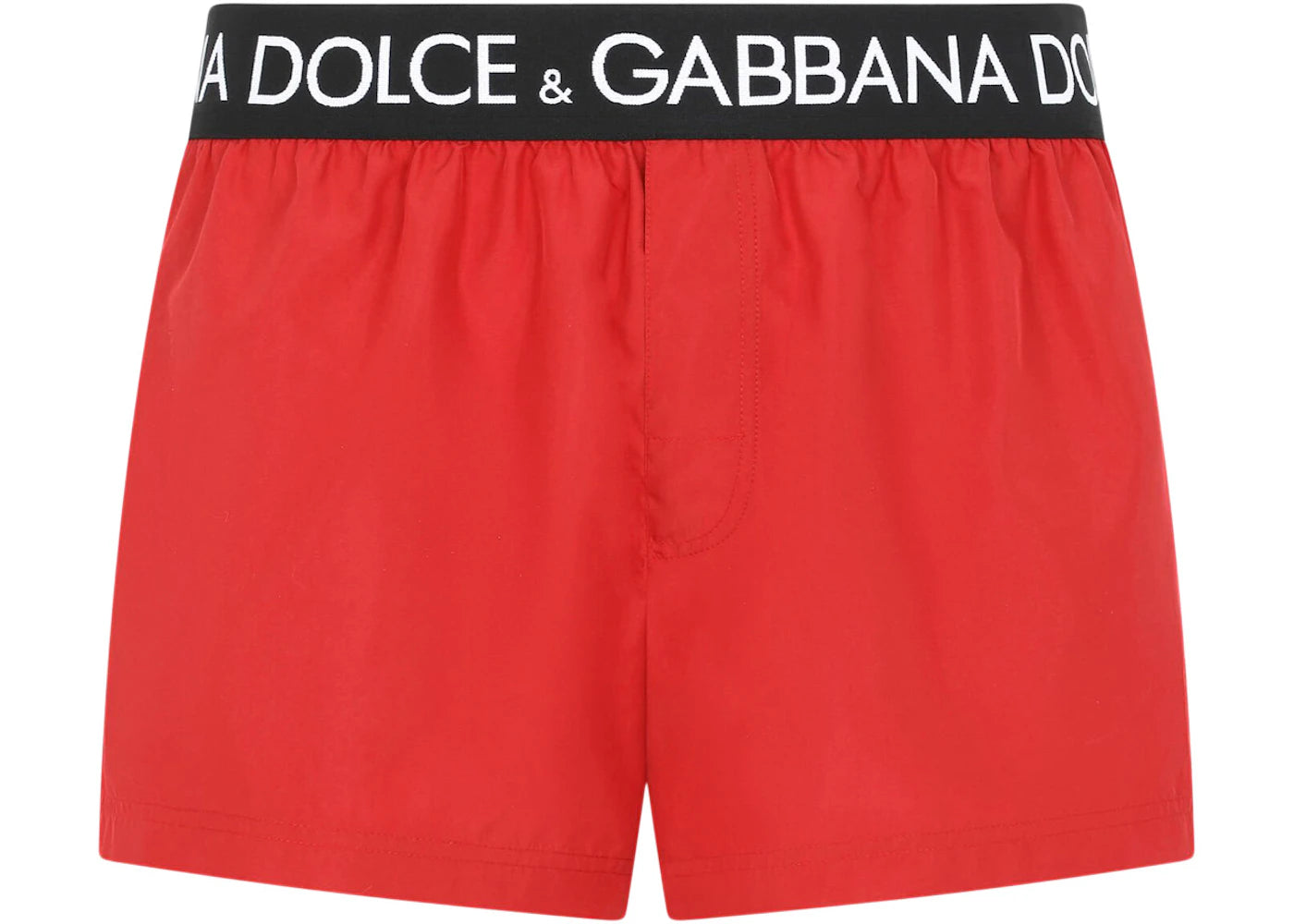 Dolce & Gabbana Logo Band Swim Shorts Red/Black/White