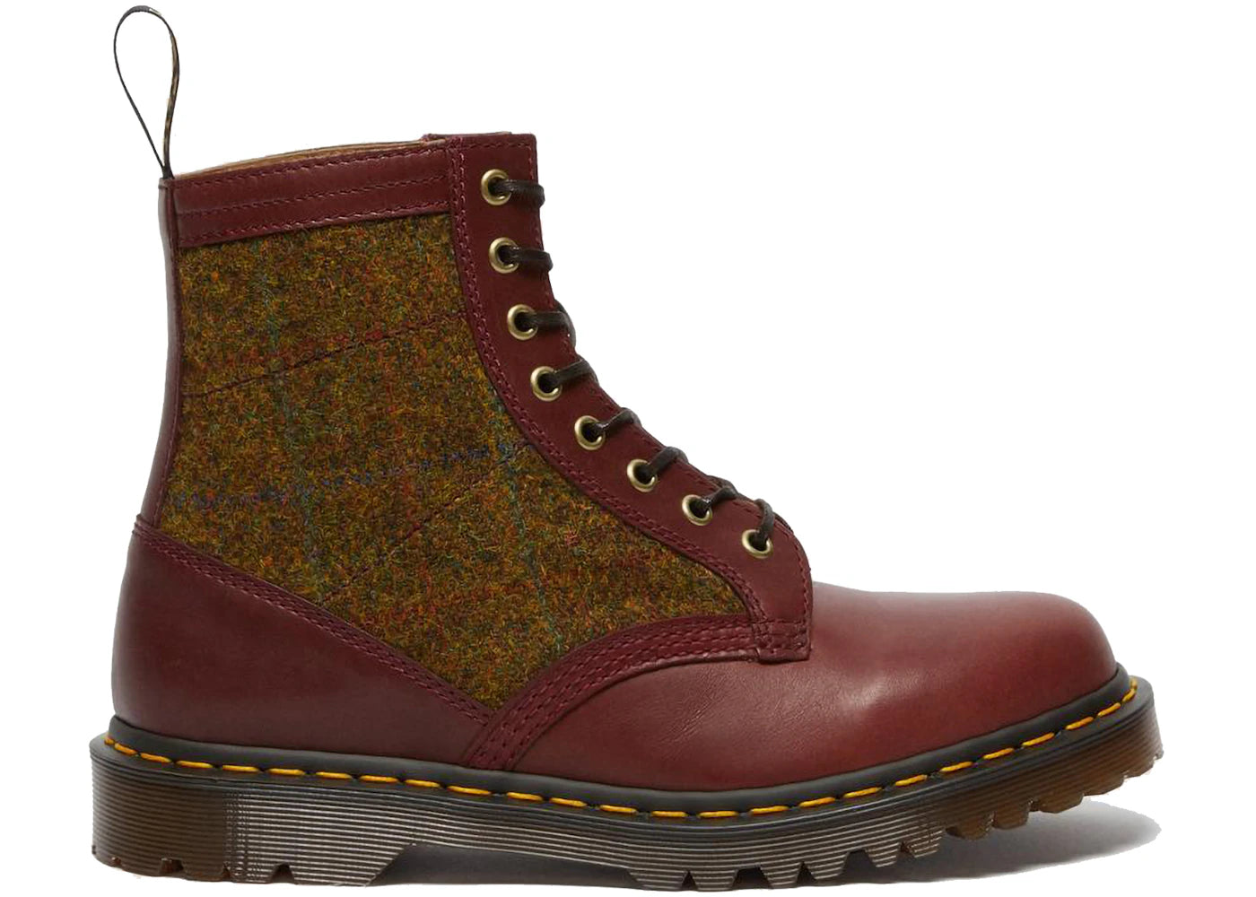 Dr. Martens 1460 Harris Tweed Leather Boot Oxblood Country
