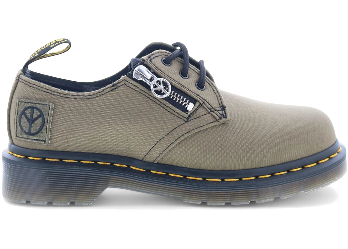 Dr. Martens 1461 Canvas Leather Oxford Babylon LA Olive