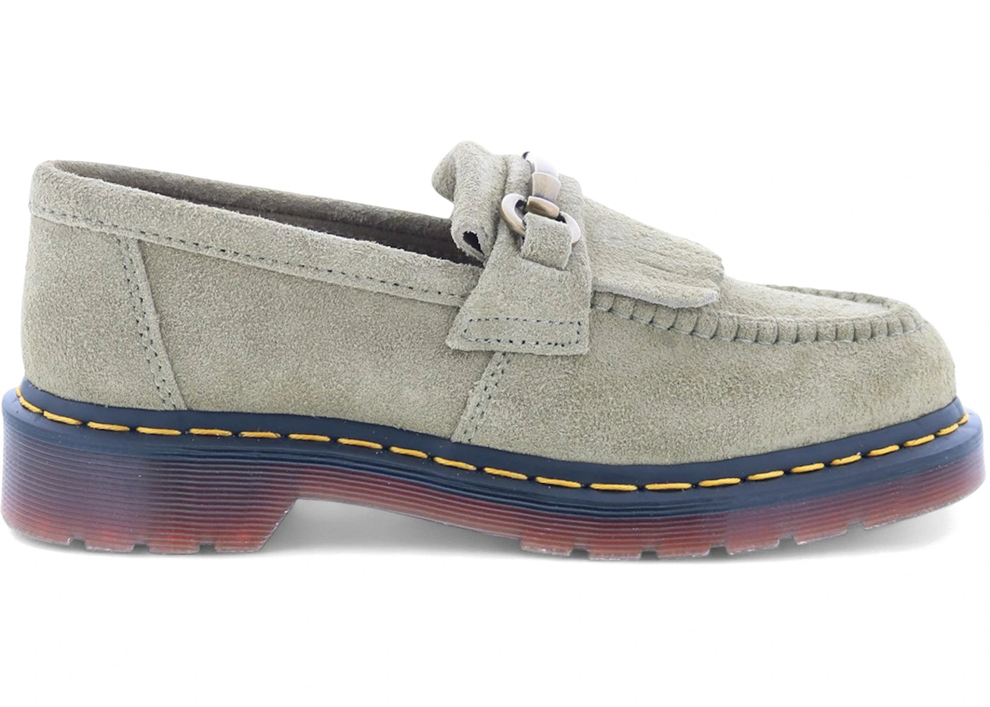 Dr. Martens Adrian Snaffle Desert Oasis Suede Loafers Pale Olive
