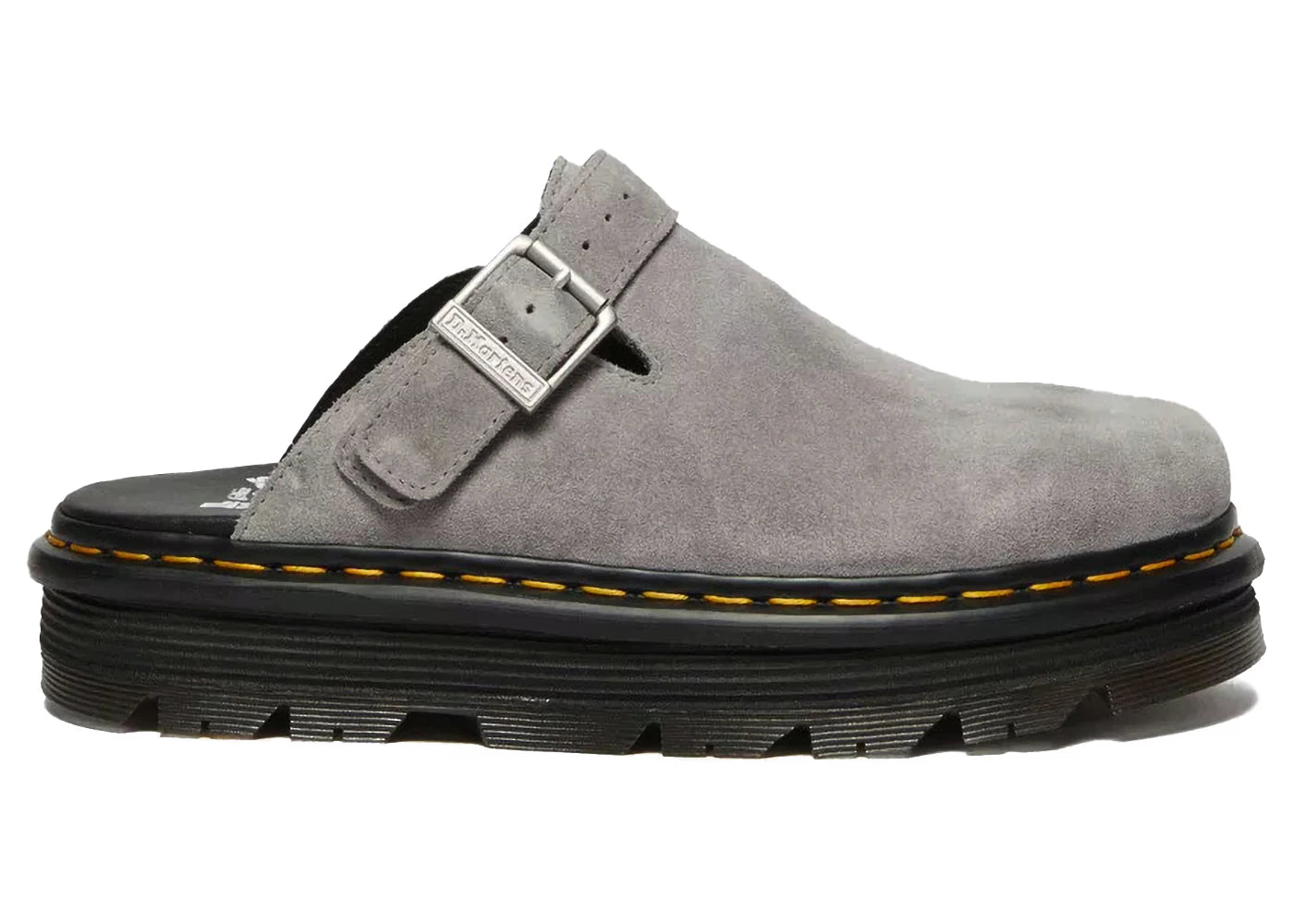 Dr. Martens Zebzag Suede Slingback Platform Mule Grey