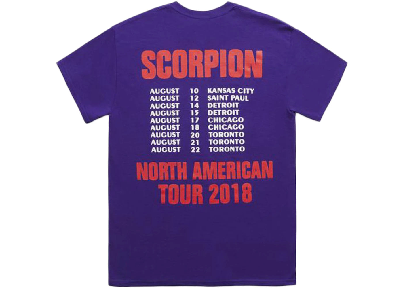 Drake Scorpion City Tour T-shirt Purple