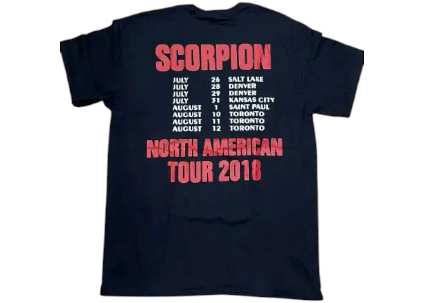 Drake Scorpion Tour North America T-Shirt Black