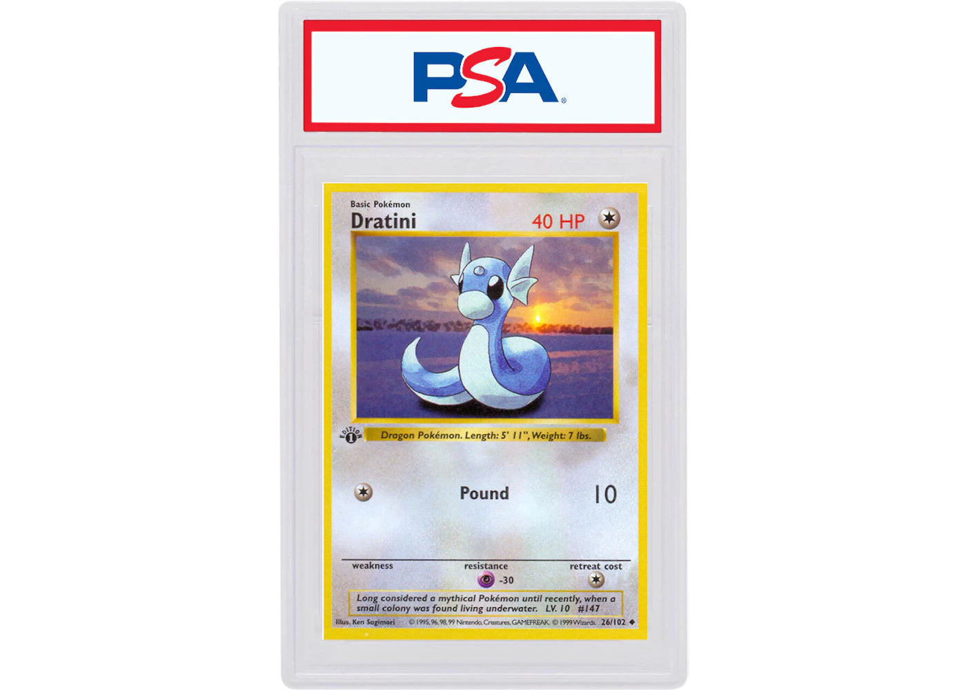 Dratini 1999 Pokemon TCG Base Set 1st Edition #26/102 (PSA or BGS Graded)