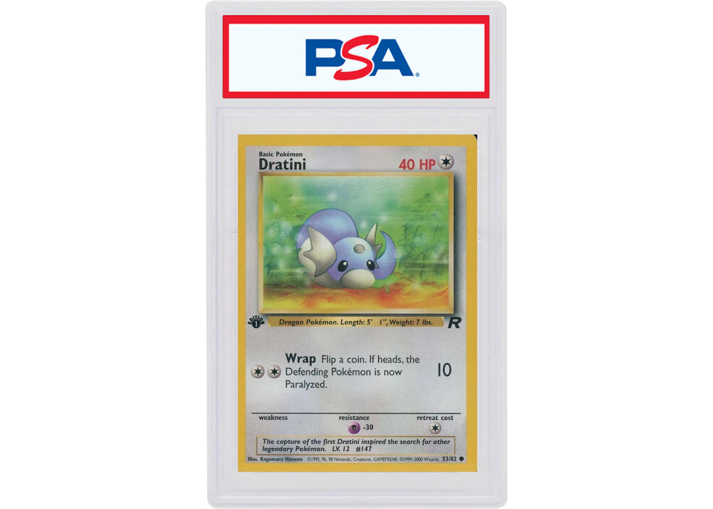 Dratini 2000 Pokemon TCG Rocket 1st Edition #53 (PSA or BGS Graded)