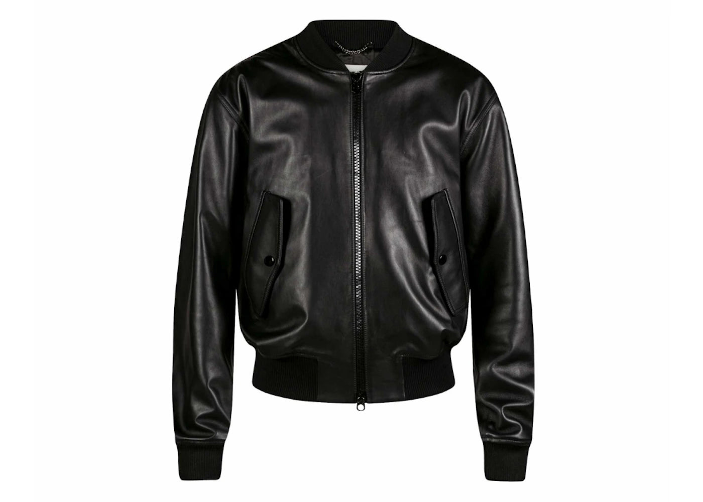 Dries Van Noten Lanvers Bomber Leather Jacket Black