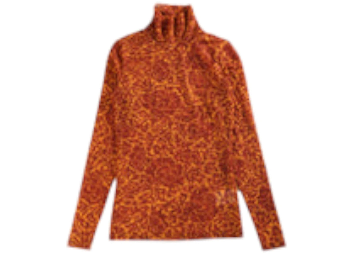 Dries Van Noten Printed Turtleneck T-shirt Orange