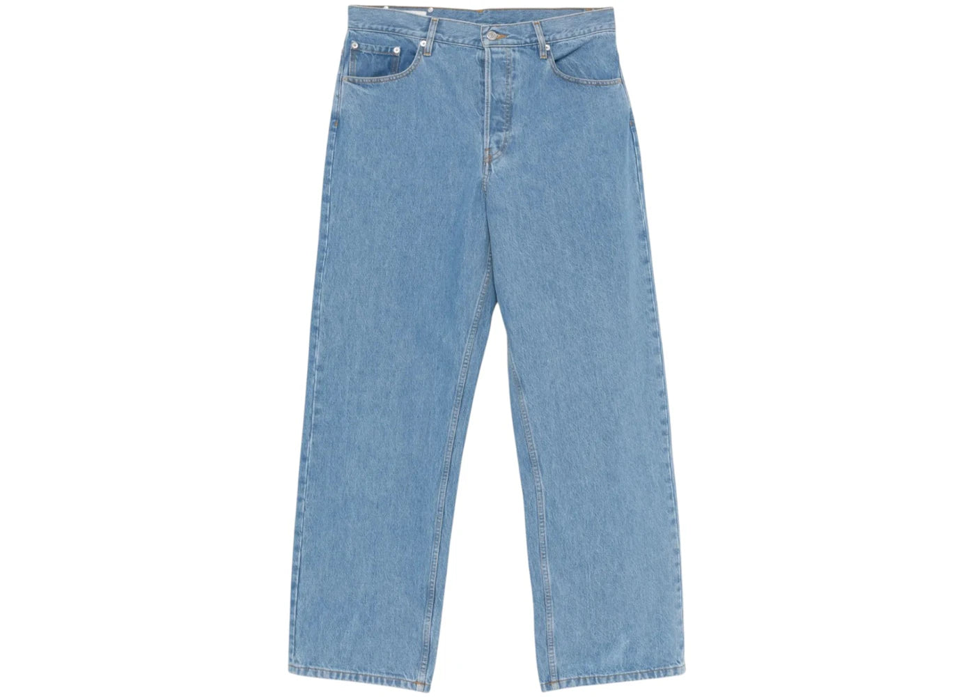 Dries Van Noten Straight Leg Button Fly Jean Light Blue