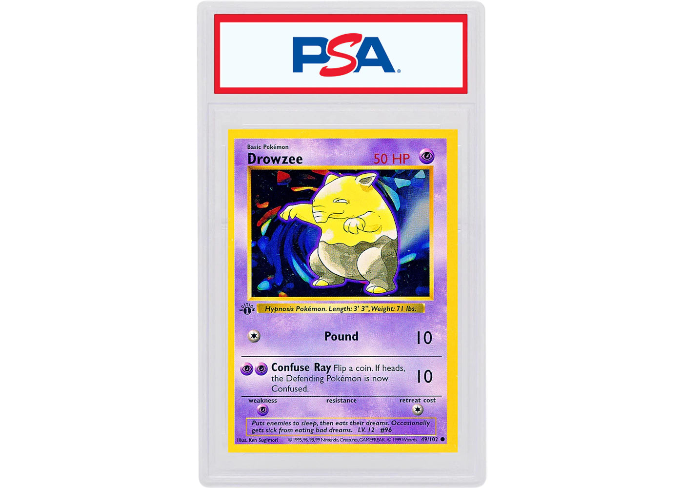 Drowzee 1999 Pokemon TCG Base Set 1st Edition #49/102 (PSA or BGS Graded)