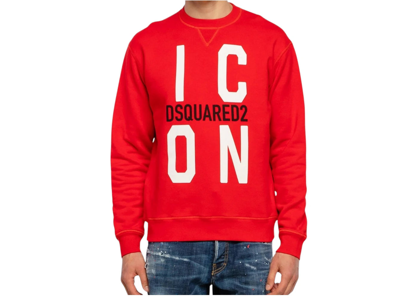 Dsquared2 Block Icon Logo Cool Fit Red Sweatshirt Red