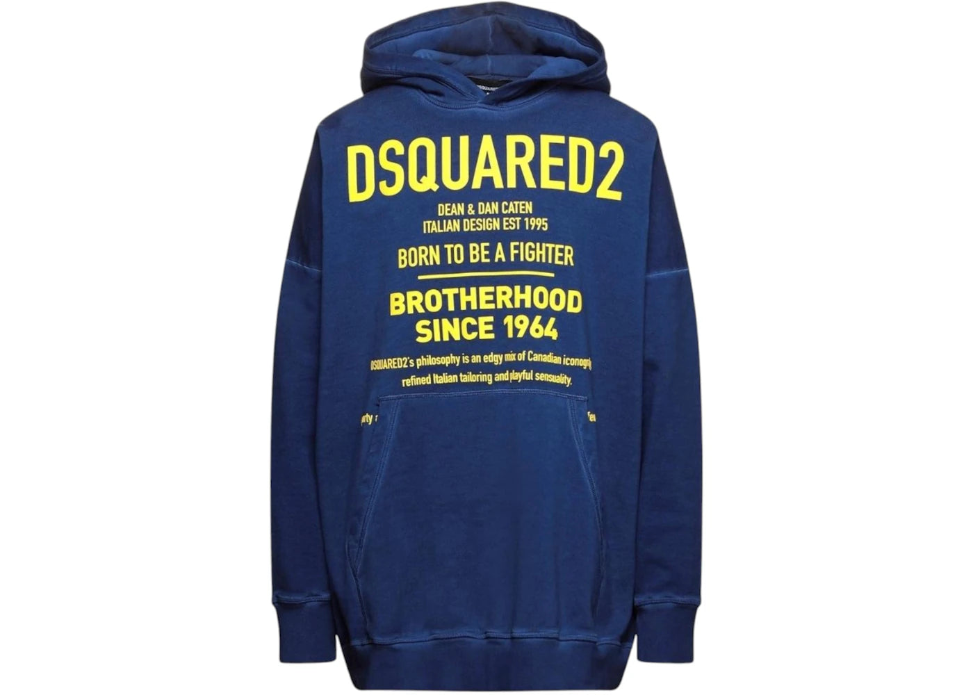 Dsquared2 Born To Be A Fighter Oversize Hoodie Blue