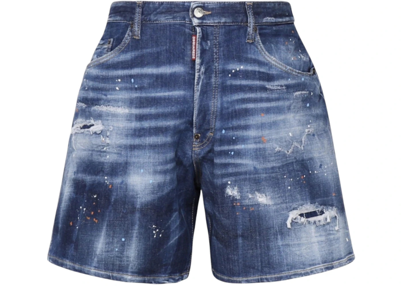 Dsquared2 Boxer Fit Denim Shorts Blue