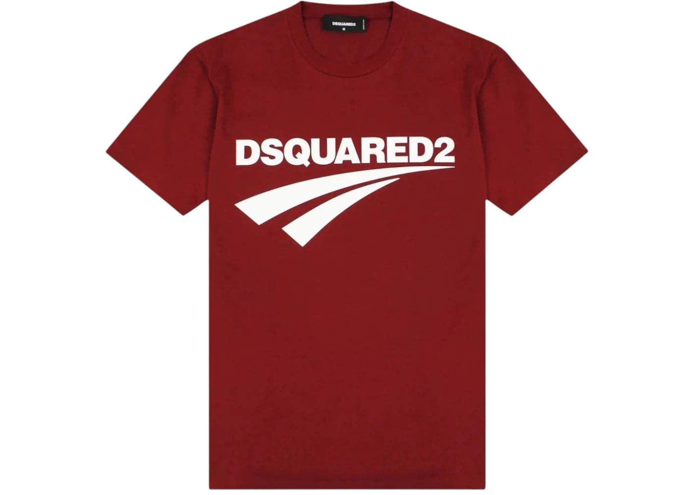 Dsquared2 Cigarette Fit Brand Logo Burgundy T-Shirt Red
