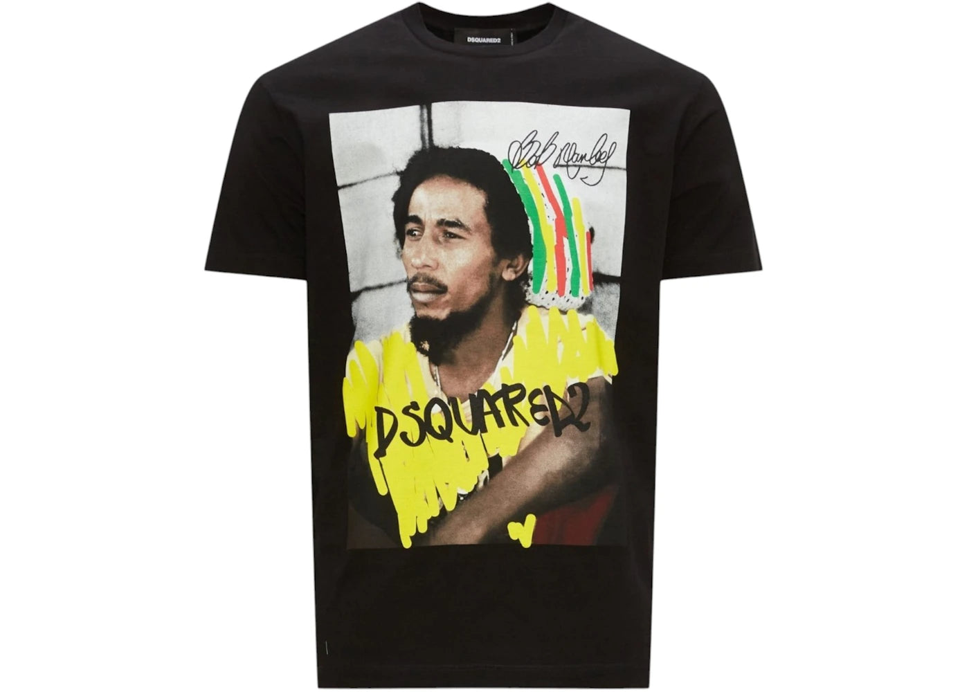 Dsquared2 Cool Fit Bob Marley Logo T-Shirt Black