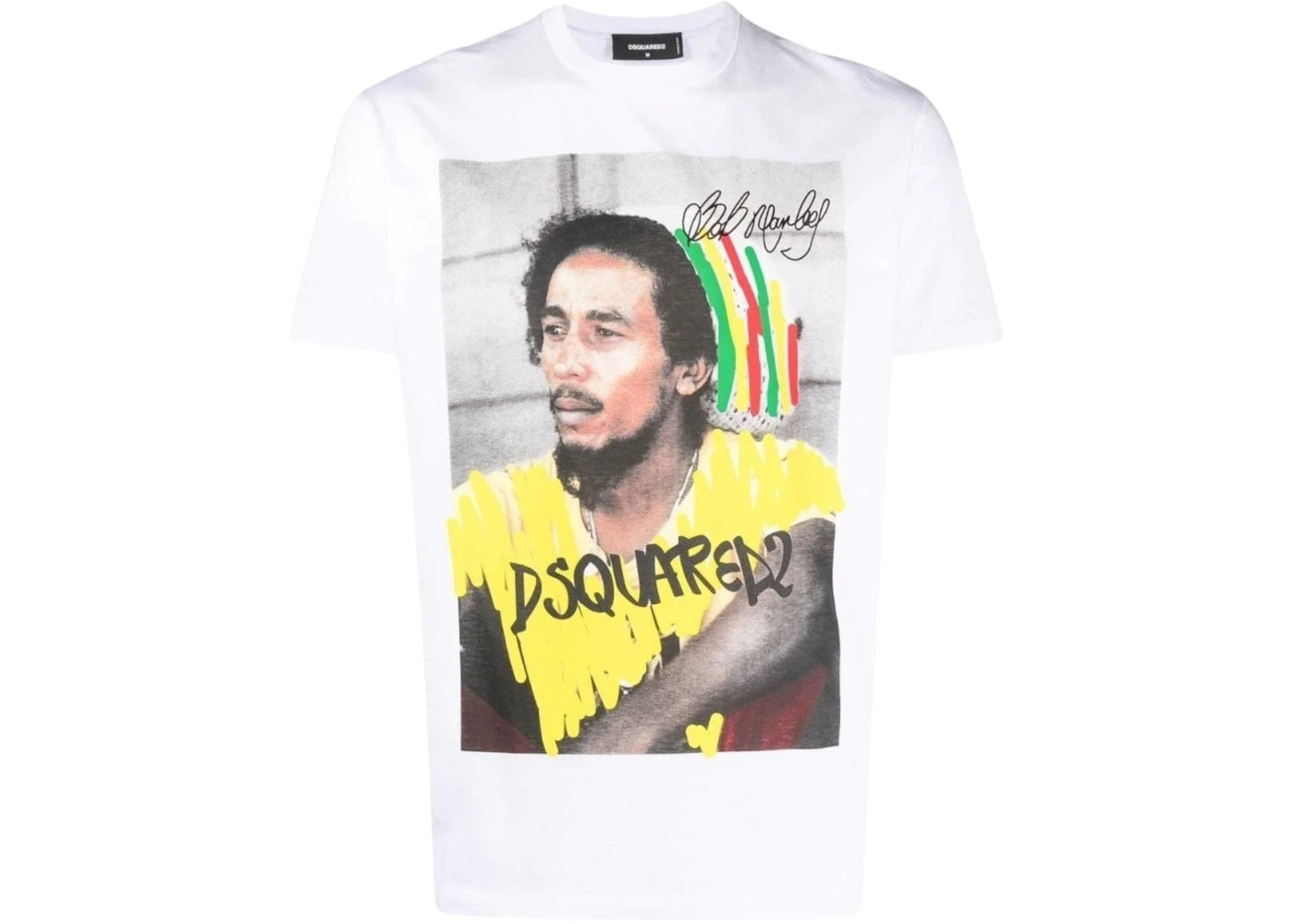 Dsquared2 Cool Fit Bob Marley Logo T-Shirt White