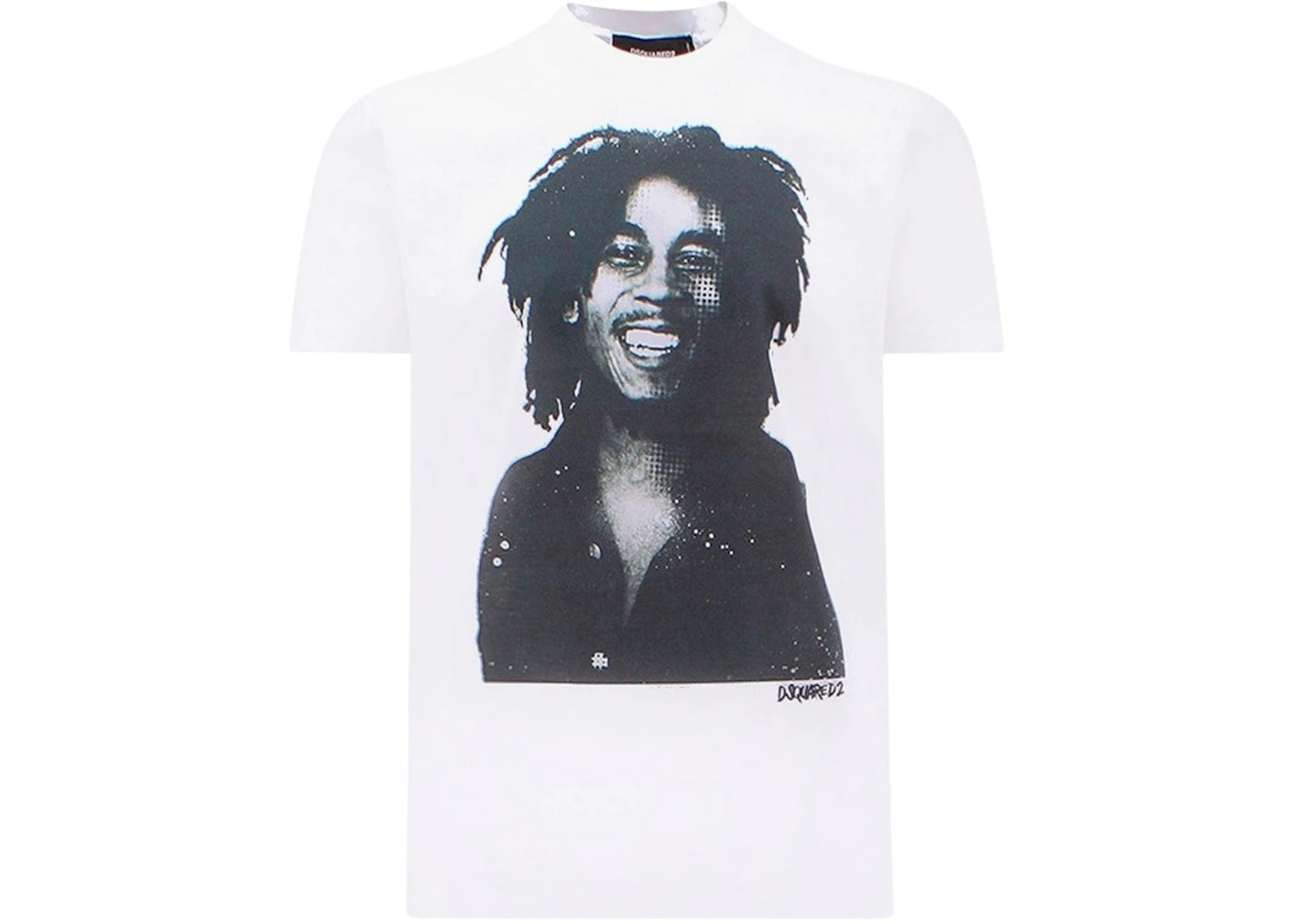 Dsquared2 Cool Fit Bob Marley Quote Design T-Shirt White