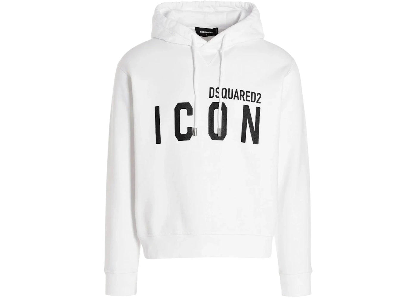 Dsquared2 Cool Fit Large Icon Logo Hoodie White