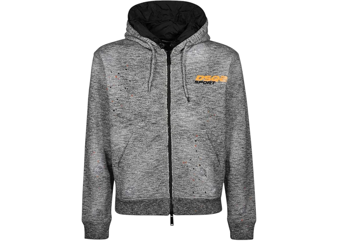 Dsquared2 Dsq2 Sport Paint Splash Hoodie Jacket Grey