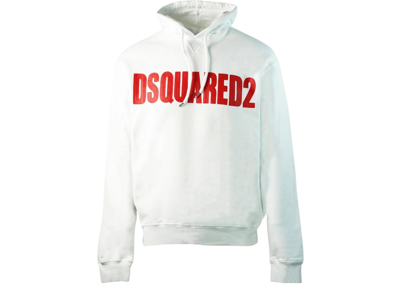 Dsquared2 New Dan Fit Large Logo Hoodie White