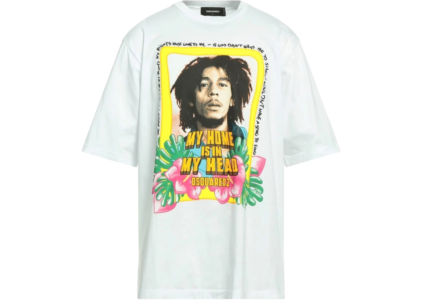 Dsquared2 Skater Fit Home Is In My Head Logo T-Shirt White