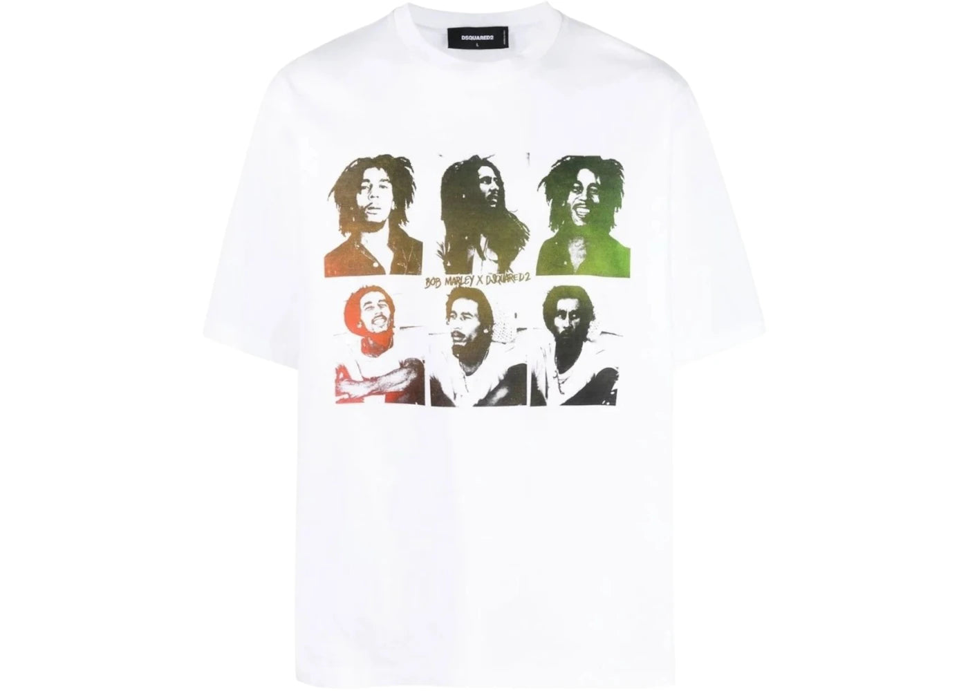 Dsquared2 X Bob Marley Skater Fit T-Shirt White