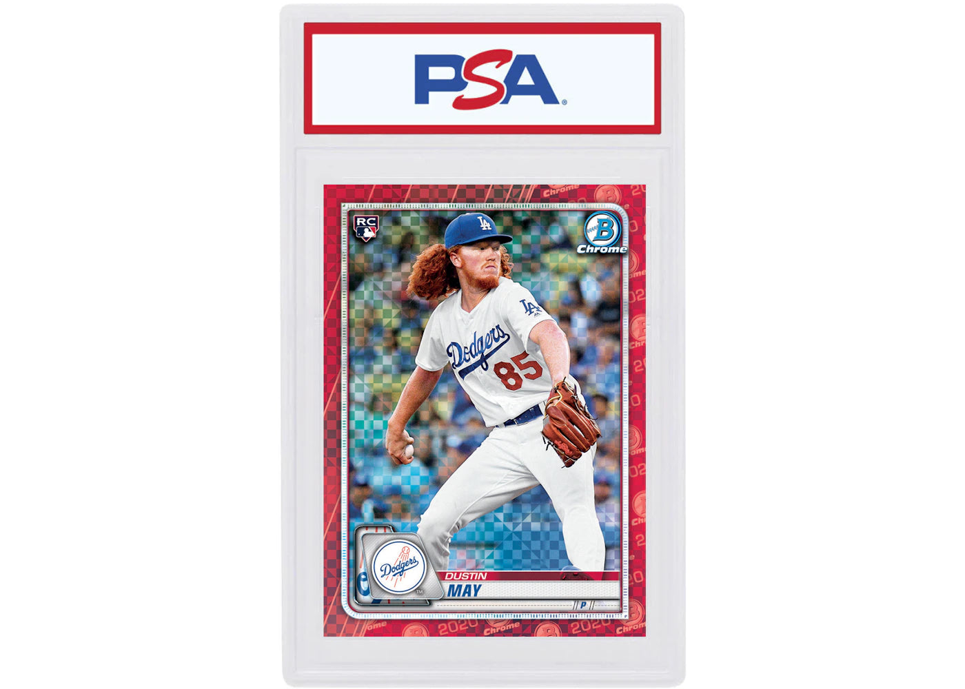 Dustin May 2020 Bowman Chrome X Rookie Red X-Fractor 1/1 #96 (PSA or BGS Graded)