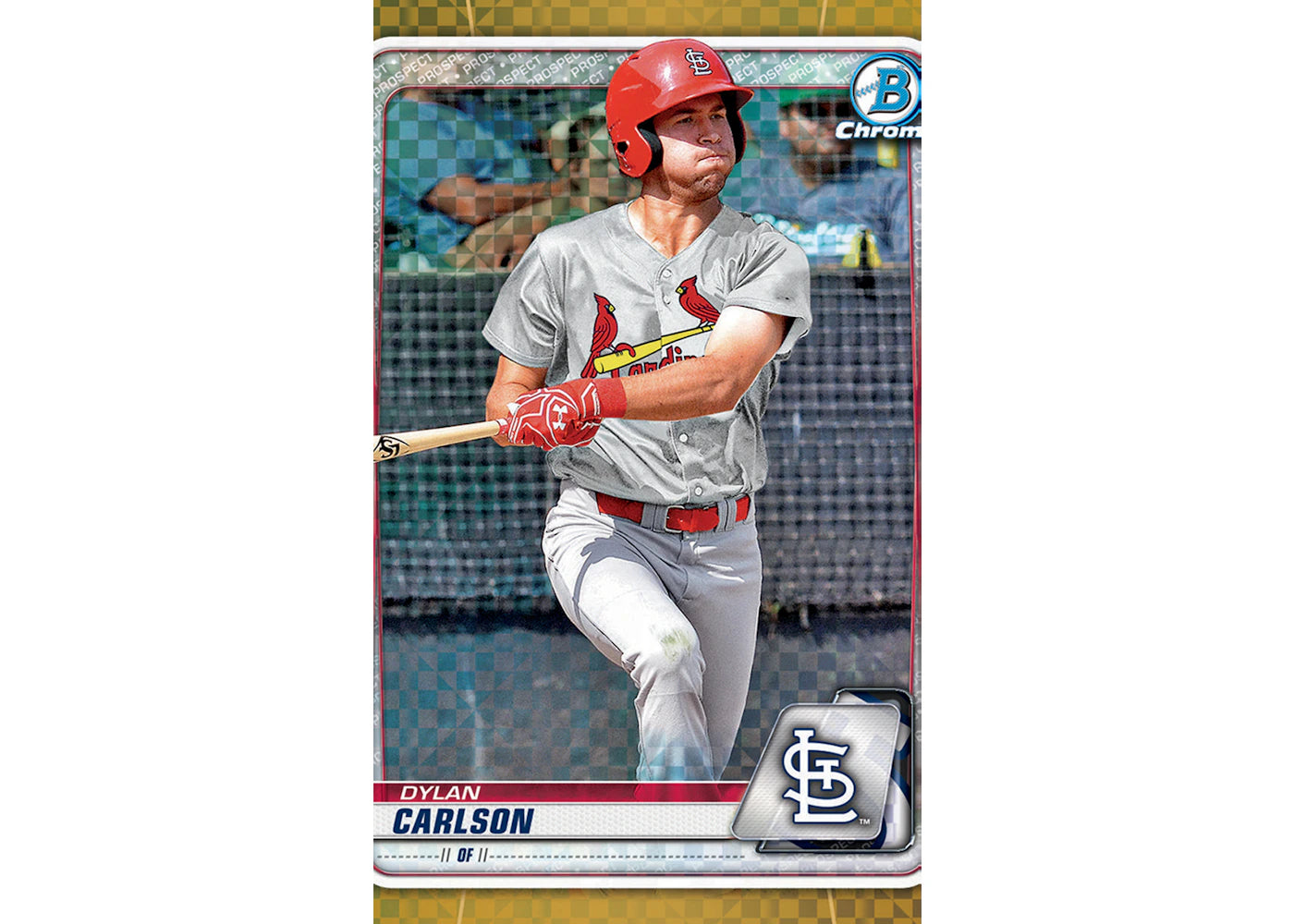 Dylan Carlson 2020 Bowman Chrome X Gold X-Fractor /3 #BCP-236 (PSA or BGS Graded)