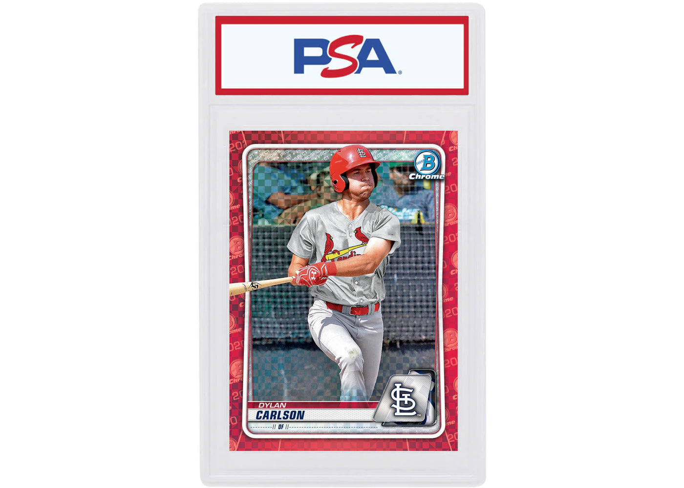 Dylan Carlson 2020 Bowman Chrome X Red X-Fractor 1/1 #BCP-236 (PSA or BGS Graded)