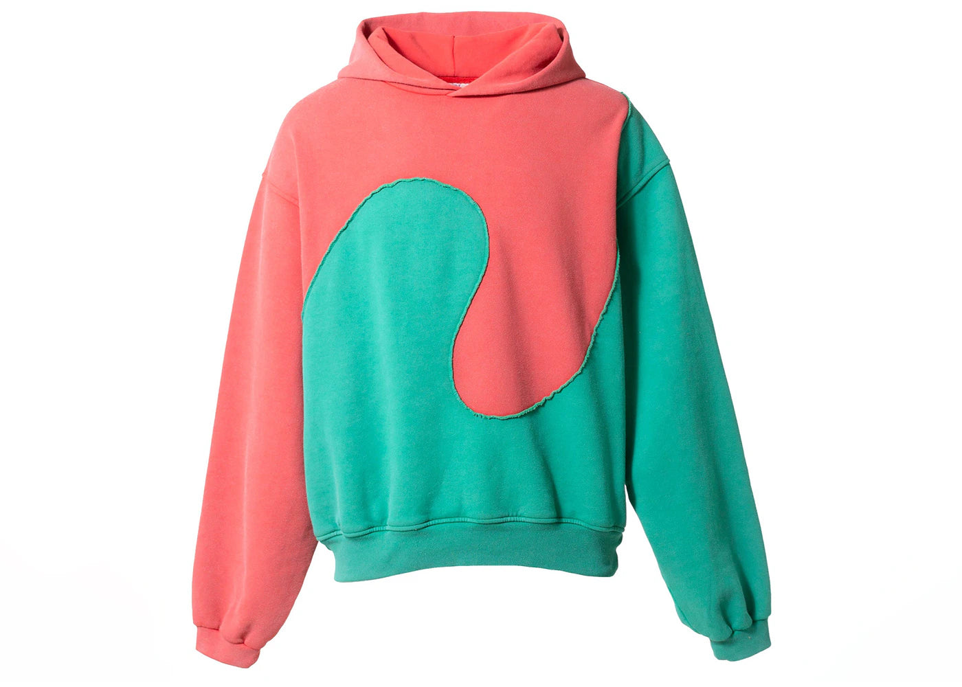 ERL Swirl Fleece Hoodie Red Green