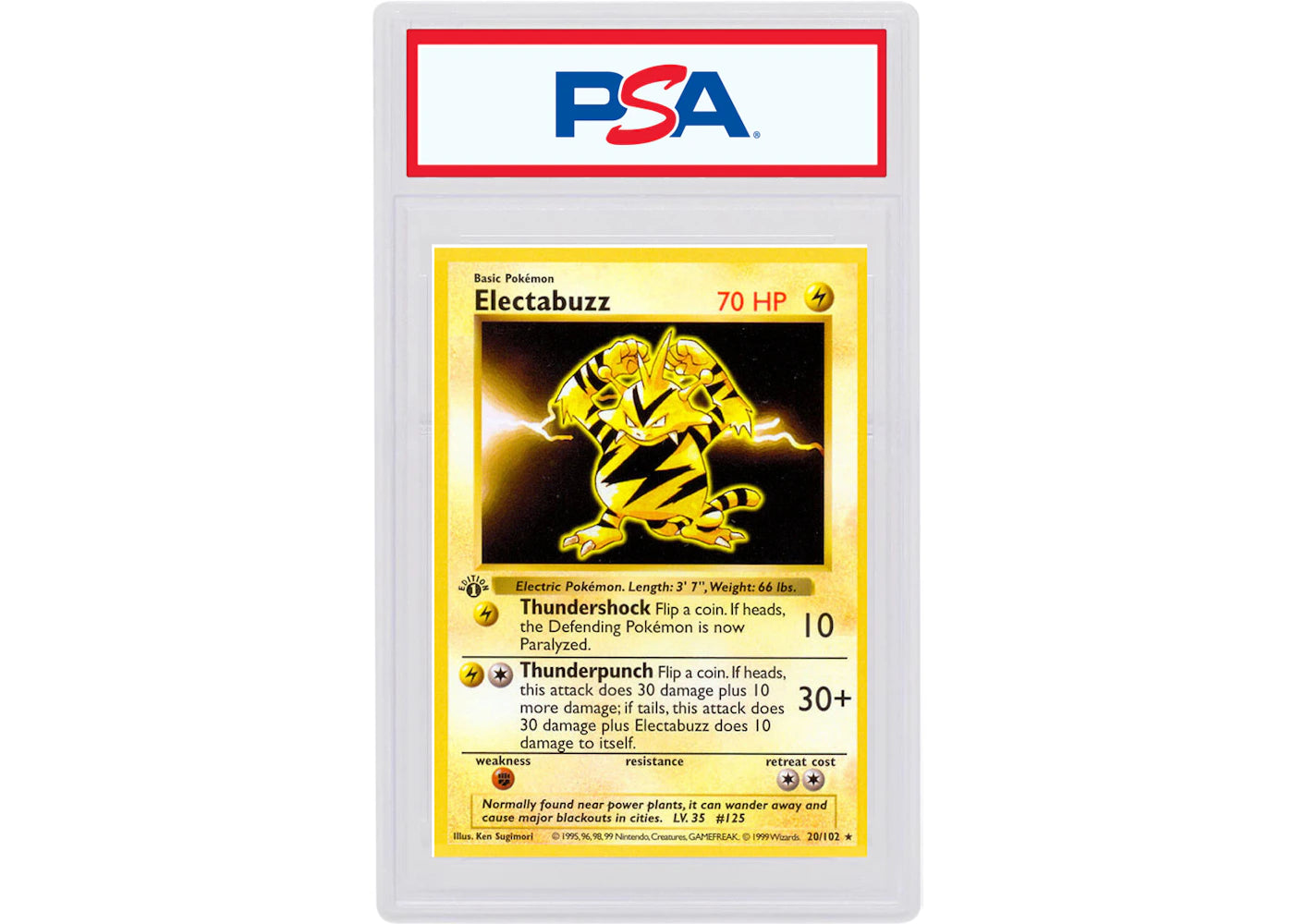Electabuzz 1999 Pokemon TCG Base Set 1st Edition #20/102 (PSA or BGS Graded)