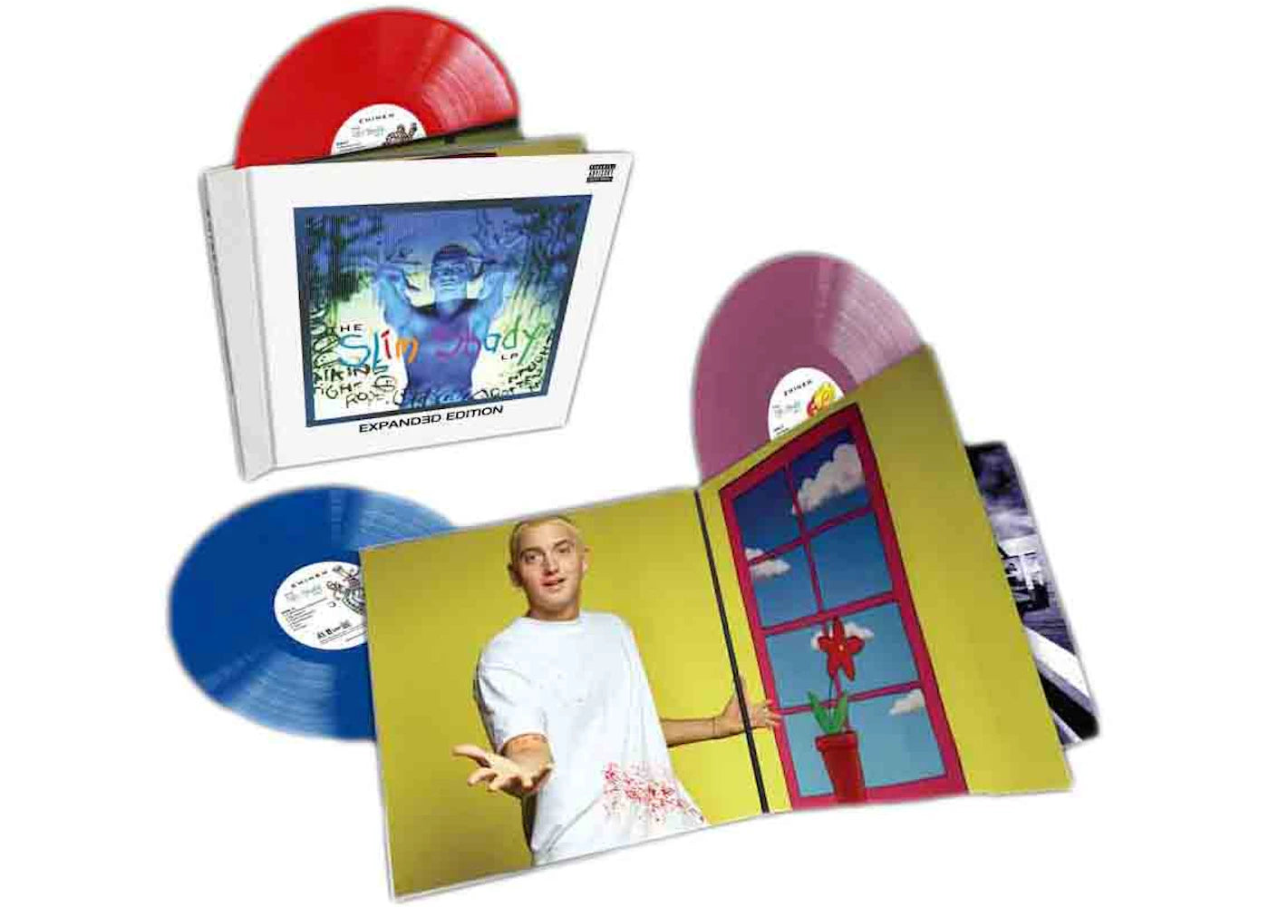 Eminem Slim Shady LP 20th Anniversary Expanded Collector's Edition 3XLP Vinyl Red/Blue/Purple