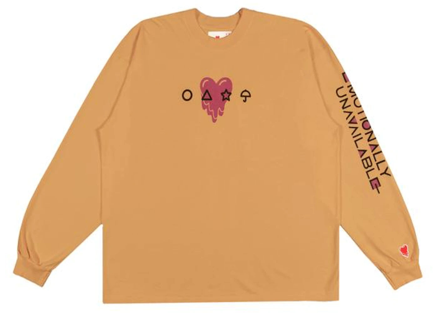 Emotionally Unavailable x Squid Games Red Light, Green Light Doll Long Sleeve T-shirt Yellow