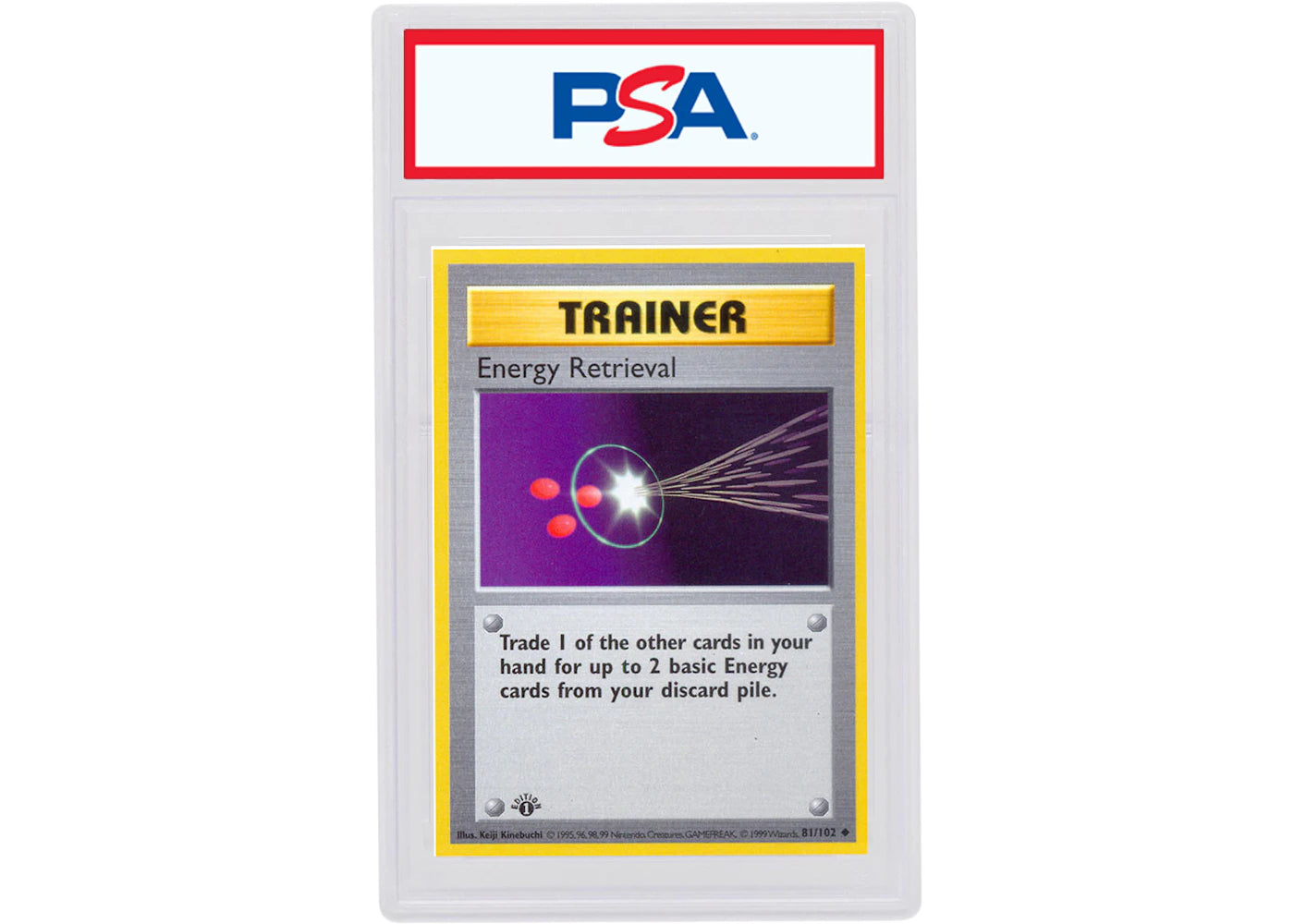Energy Retrieval 1999 Pokemon TCG Base Set 1st Edition #81/102 (PSA or BGS Graded)