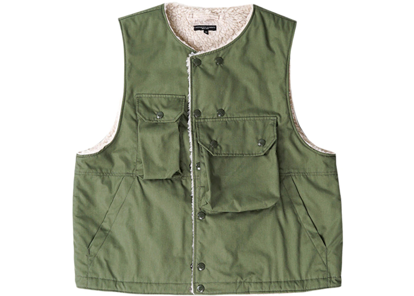 Engineered Garments Cover Vest PC Poplin Shirt Olive
