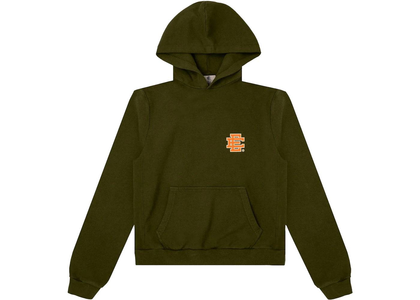 Eric Emanuel EE Basic Hoodie Olive/Shocking Orange