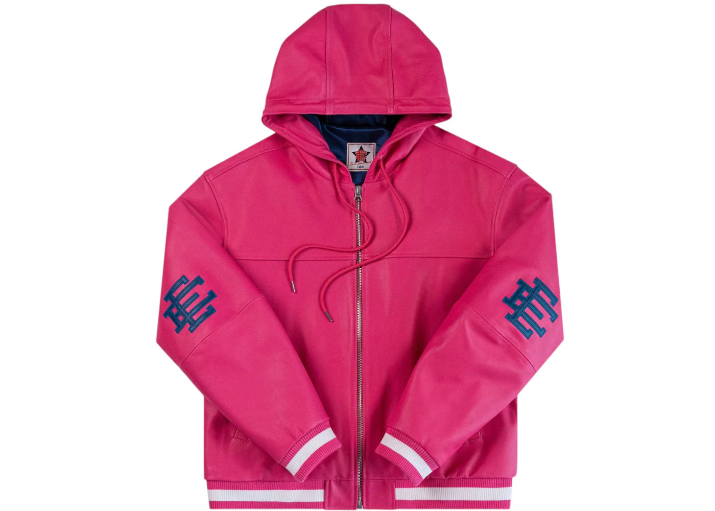 Eric Emanuel EE Leather Bomber Jacket Pink