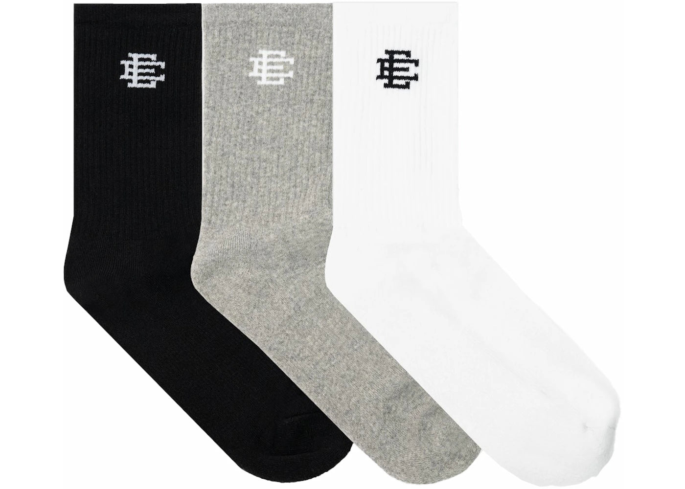 Eric Emanuel EE Socks (3 Pack) Black/Grey/White