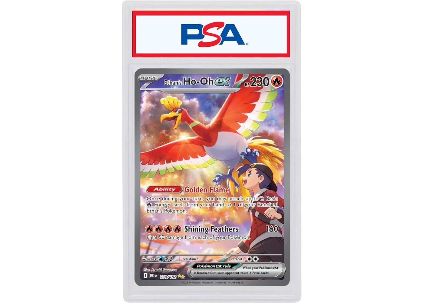 Ethan's Ho-Oh ex 2025 Pokémon Scarlet & Violet Destined Rivals Special Illustration Rare #230 (PSA or BGS Graded)